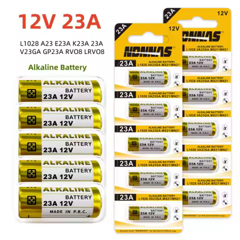 12V 23A Alkaline Battery 23GA A23 E23A EL12 L1028 GP23A LRV08 for Doorbel Car Alarm Remote Control K