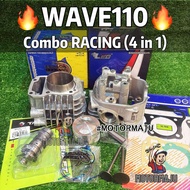Combo WAVE110 RACING 56MM Head Block valve 24/28MM Gasket Top Set Racing cam S4 Taikom Espada Leo W1