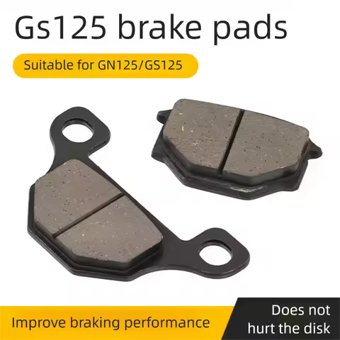 Motorcycle disc brake pads, suitable for GS125 and GN125 models. They are wear-resistant, quiet, and