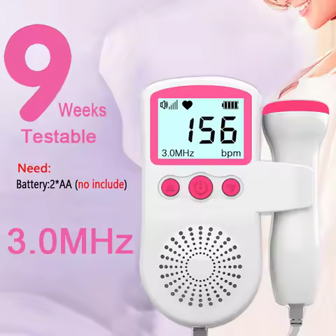 Fetal Doppler Hand-hold Pocket Portable Sound Baby Heart Pregnancy 3.0MHz Ultrasound Fetus Detector 