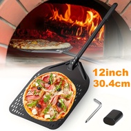 TEMU 1pc Wideep Perforated Pizza Peel - 30.4 X 35.56cm Rectangular Aluminum Transfer Paddle, Profess