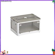 FOLDABLE STORAGE BOX 80L 60X42X33.5CM COSSY+ 9002 WHITE/CLEAR