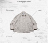 “FD-G4" Oversized Mesh Utility Shirt - Beige