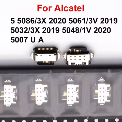100-500Pcs Type C USB Charger Connector Charging Port For Alcatel 5 5086/3X 2020 5061/3V 2019 5032/3
