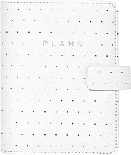 Filofax Moonlight Organizer, Pocket Size, White - Six Rings, Week-to-View Calendar Diary, Multilingual, 2024 (C022650-24)