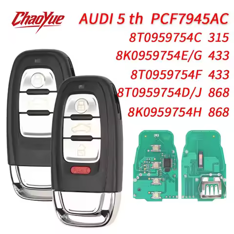 ChaoYue Smart Remote Key Fob Semi Keyless 3/4BTN 315MHz/433MHZ/868MHZ 8T0 959 754C For Audi Q5 A4L A