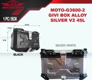 Mokoto Alloy Top Box  Black & Silver - 45L