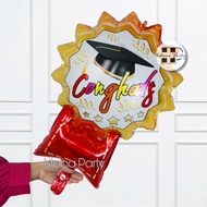 Graduation Foil Balloon Pin Badge Bachelor's Balloon Medal Graduation Balloon/