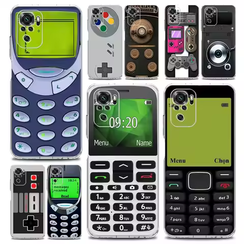 Retro Camera Games Tape Cassette Phone Case For Xiaomi Redmi Note 14 13 12 4G 9 8 10 11 Pro Plus 5G 