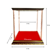 *แบบใหม่* ตู้กระจก ตู้ครอบพระ(เหมาะสำหรับพระหน้าตัก 5 นิ้ว) ขนาด 21x17x29 ซม. ขนาดด้านใน 19x14x26 ซม. กรอบไม้โอ้ค [NEW!]
