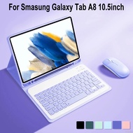 For Samsung Galaxy Tab A8 10.5 Inch Case with Keyboard, Detachable Keyboard Cover for Samsung Galaxy Tab A8 2021/2022 SM-X200 X205 X207