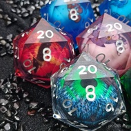 Running Group Dice DND Cthulhu Giant 55MM Board Game D20 Transparent Resin Surface RPG Color Role Pl