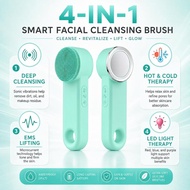 ELLEN ELLA Multifunctional Facial Beauty Device Soft Silicone Cleansing Brush Hot Cold Compress