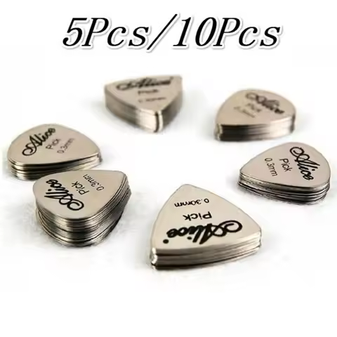 5Pcs/10Pcs Metal Guitar Picks Durable Professional Bass Ukelele Guitar Picks Electric Guitarra Acces
