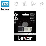 Lexar JumpDrive Fingerprint F35 PRO USB 3.2 Gen 1 Flash Drive Up to 400/300 MB/s Read/Write Storage 
