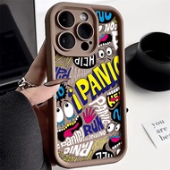 Goodcase🔥Ready Stock🔥 Liquid Silicone Solid Color Case for Oppo A17 A18 A57 A58 A38 A98 A79 Reno 8T 6  A92 A16 A1k A3s A15S A52 A5s A9 A12  A77 A15Cartoon Graffiti patternปลอกสีสันสดใส เคสโทรศัพท์ oppo