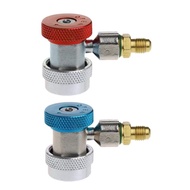 2Pcs Car Auto Freon R134A H/L Quick Coupler Adapters Air Conditioning Refrigerant Adjustable A/C Man