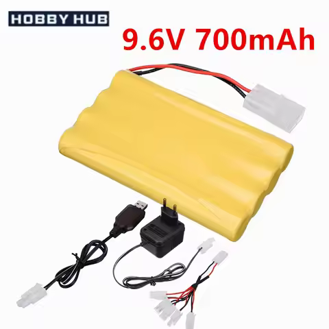 9.6V 700mAh Rechargeable Battery For Rc Cars Tanks Robots Boat Ship Toys Gun Tamiya plug NiCD AA 9.6