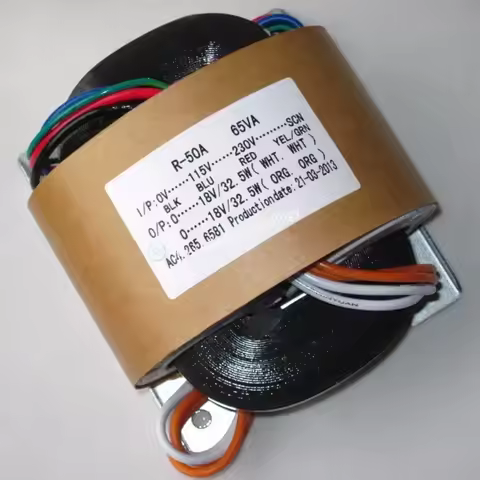 R Core Transformer 65W Dual 15V 18V R50 AC Power Transformers 115-230V To 12V-0-12V Copper Custom Ho