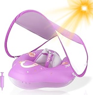 Baby Swimming Ring with Sun Canopy SPF 50+ Swimming Aid Baby Upgrade Baby Swimming Ring 8-16 kg with