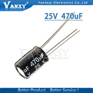 20PCS Higt quality 25V470UF 8*12mm 470UF 25V 8*12 Electrolytic capacitor