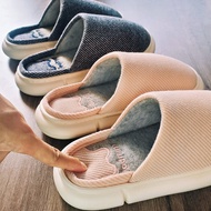 Thick Soled Cixi Cotton Slippers - Warm Fabric for Autumn & Winter