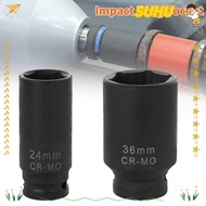 SUHU Impact Socket Wrench, 1/2" Drive 24mm 36mm Heavy Duty Wrench,  6 Point Pneumatic Socket Wrench 