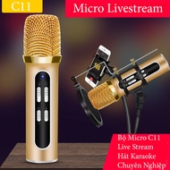 (Xã Kho - Giá Sốc) Trọn Bộ Thu Âm LiveTream Trên Điện Thoại Mic C11 Cực Hay Cực Đẹp Phù Hợp Với Mọi