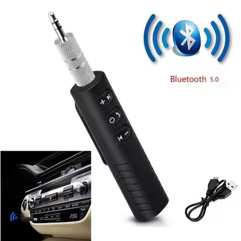 Wireless Bluetooth 5.0 Receiver Adapter 3.5mm Jack for Car Music Audio Aux A2dp Headphone Reciever H