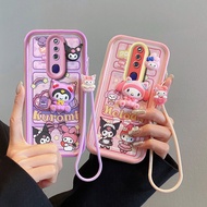 Casing OPPO  F11 Pro Cute Melody/Kuromi/Big Eyes Coal Ball/Labubu Cartoon 3D Anime Anti Drop Phone C