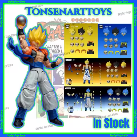 In Stock KAMIONE Tonsenarttoys Dragon Ball Z SHF Super Saiyan Blue Son Goku Vegeta Gogeta Action Fig