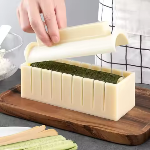 Make Sushi Machine Cutter Sushi Maker Kimbap Sushi Rolls Mold Round Square Heart-shaped Onigiri Mold