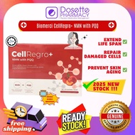 BIOMERCI CELLREGRO+ NMN WITH PQQ 3G X 25 SACHETS [EXP : 12/2026] BOTANICAL MIX PEACH POWDER WITH NMN