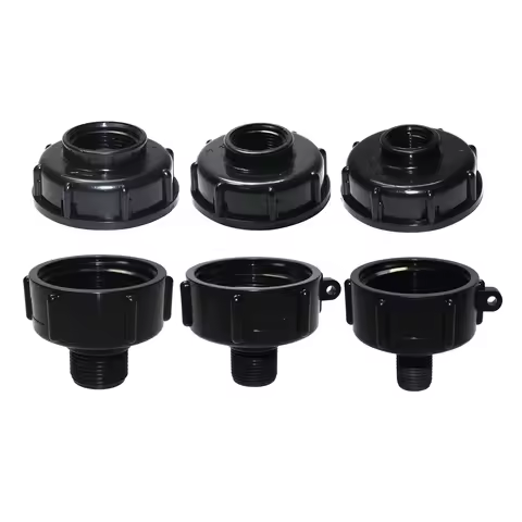 5 Pcs IBC Tank Adapter S60 Water Tap Connector Valve Replacement Fitting Garden Water tank faucet（1"