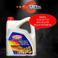 CBT OIL Diesel 10w40 7L Fully Synthetic Engine Oil API-CK Car Lubricant 10w-40 7Litre Minyak Enjin Turbo Diesel 4X4