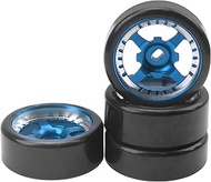Vgoohobby 1/28 RC Drift Wheels Metal Rims Plastic Tires Compatible with Wltoys K969 K989 P929 Kyosho