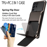 PC+TPU 2 in 1 case for iPhone15 pro max iPhone 15 14 13 With 4 card slot case for iPhone 14 pro max 