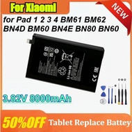 For Xiaomi 3.82V 8000mAh for Pad 1 2 3 4 5 BM61 BM62 BN4D BM60 BN4E BN80 BN60 Tablet Replace Battey 