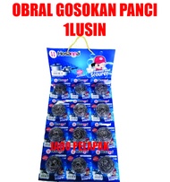 BANDLE Sabut Kawat 1 LUSIN Gosok Panci Stainless Steel Sabut Cuci Piring Sachet Ecer