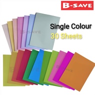 A4 Colour Paper 80gsm 30 Sheets (Single One Colour) Pastel/Bright / Cyber Kertas Warna A4 Paper A4 P
