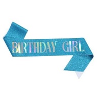 Birthday Gift Girl Art Word Belt Shoulder Strap Ribbon Party Decoration Multicolor Glitter Ceremonia