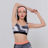 UNBOUND TIME RIPPLE SPORTS BRA >BLACK สปอร์ตบรา พิมพ์ลายทั้งตัว (เฉพาะเสื้อ)