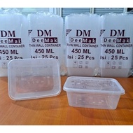 THINWALL LONG BOX 450ML - 450ML CONTENTS 25PCS - FOOD CONTAINER BOX