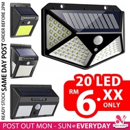 100 LED 3 Modes Solar Motion Sensor Light Waterproof Energy Saving Outdoor Security Lamp Lampu Taman