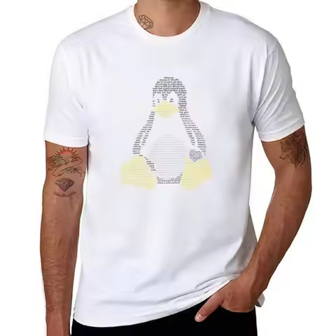 Linux Tux - Commands T-Shirt Plus Size All Match Tee Shirt