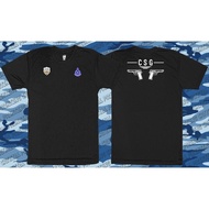 TSHIRT CSG SECURITY DESIGN-Black round neck T-shirt soft cotton