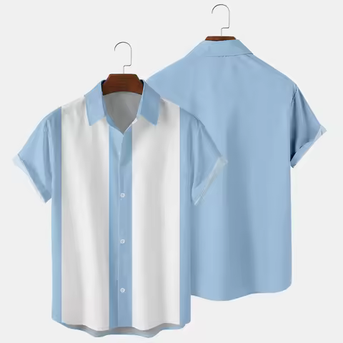 Charlie Harper Shirt Vertical Striped Shirts for Men 50s Rockabilly Shirt Two and a Half Men Vintage