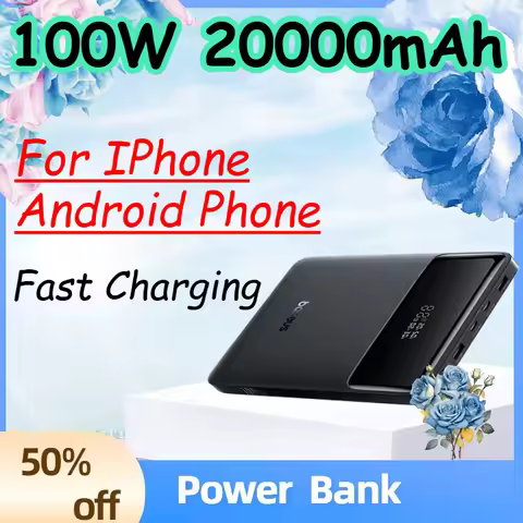 (CCC)100W 20000mAh Fast Charging Power Bank for IPhone Android Phone Extra-large Capacity PowerBank