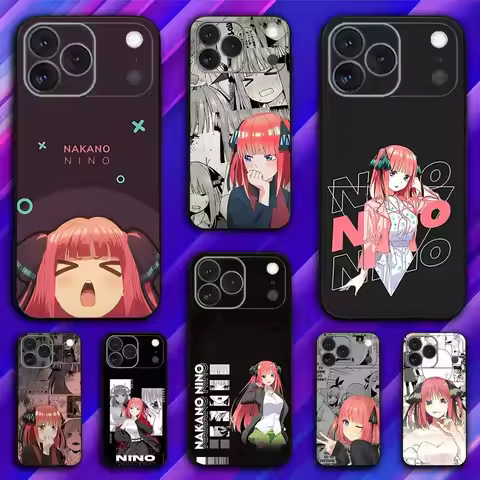N-Nino Anime N-Nakano Phone Case For iPhone 17,16,15,14,13,12,11,Pro,Max,Plus,X,XS,SE4,E,Mini,Soft B