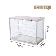 桌面吧唧收納盒防塵帶燈動漫周邊徽章展示架子透明流麻穀子展示盒